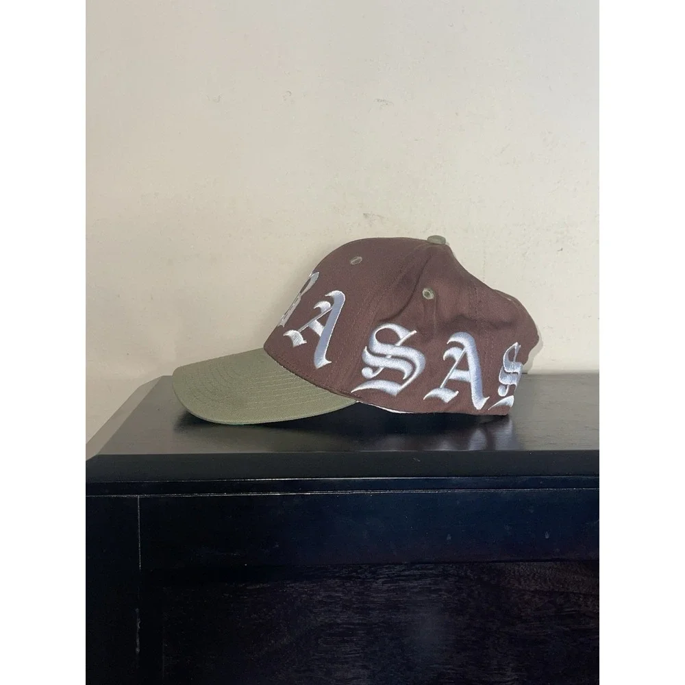 Valabasas Unisex Old English Script Wrap-Around Snapback Hat Brown One Size